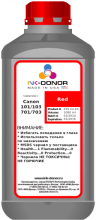 Пигментные чернила INK-DONOR  для Canon PFI-101/301/701, красные (Red), 1000 мл