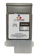  INK-DONOR  PFI-102MBK (Matte Black Pigment) 130   Canon imagePROGRAF   IPF500/ IPF510/ IPF600/ IPF605/ IPF610/ IPF650/ IPF655/ IPF700/ IPF710/ IPF720/ IPF750/ IPF755/ LP17